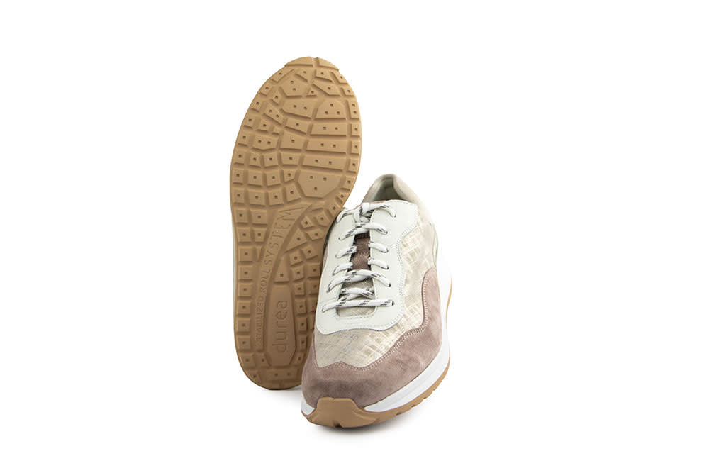 Durea Sneaker Charme L.Taupe Wit Platino
