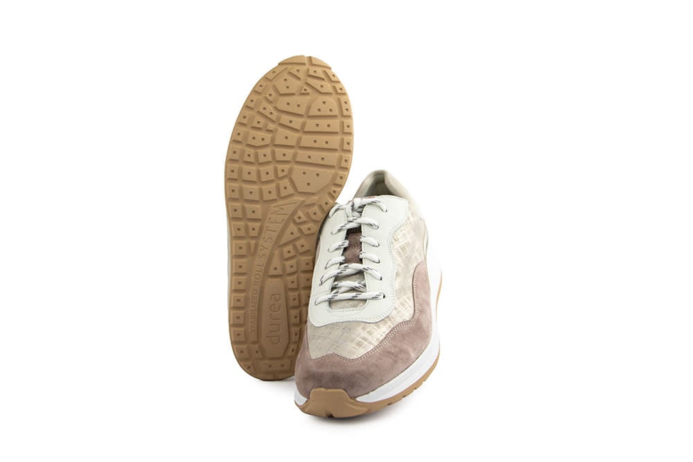 Durea Sneaker Charme L.Taupe Wit Platino
