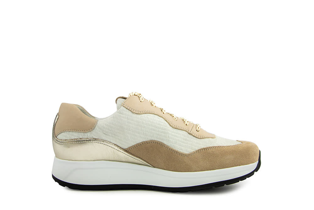 Durea Sneaker L.Taupe Ivoor Platino