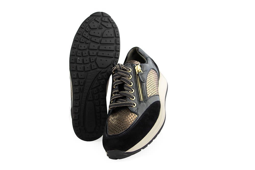 Durea Sneaker Zwart Donkerbruin