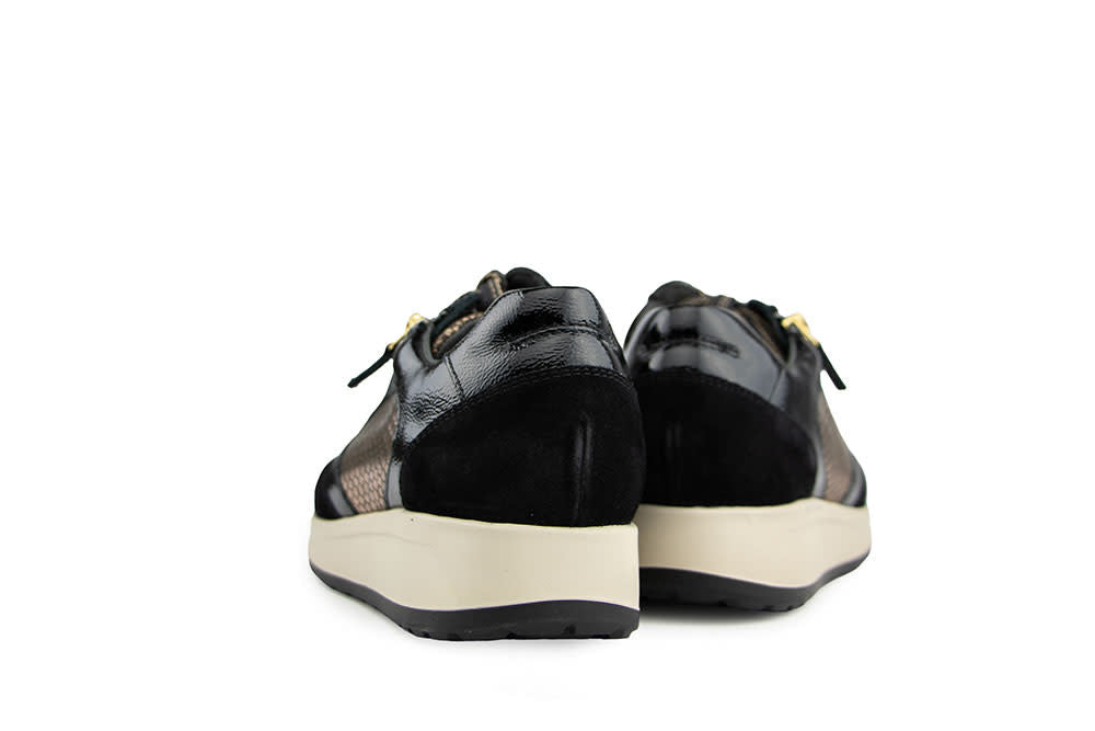 Durea Sneaker Zwart Donkerbruin