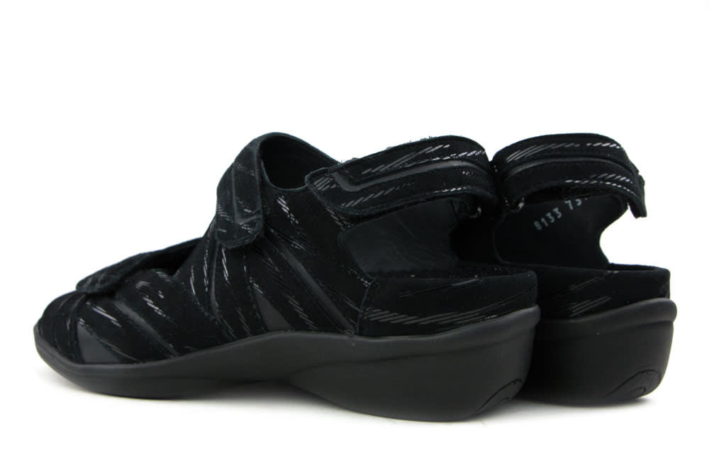 Durea Sandalen Zwart Fern H-leest