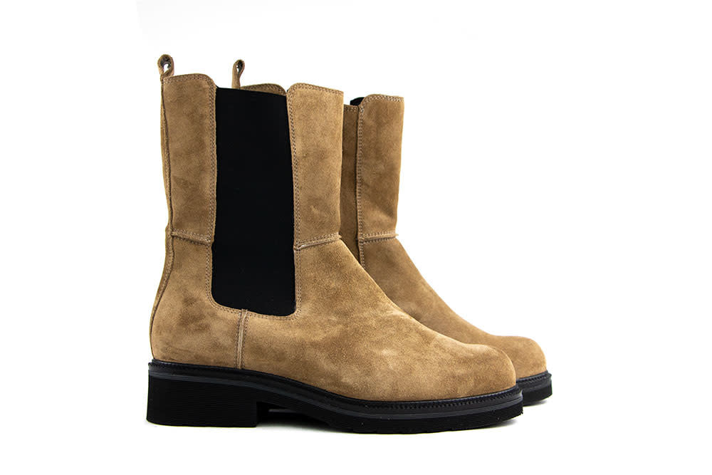 Durea Chelsea Boots Bruin Suede H-leest