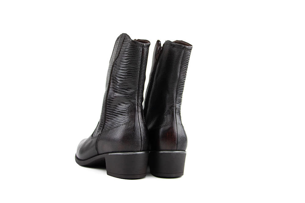 Durea Western Boot Cognac Print
