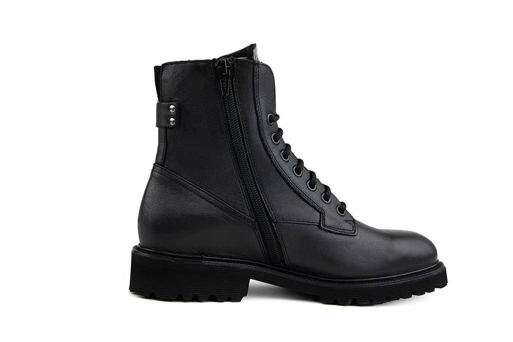Durea Veterboot Zwart Leer H