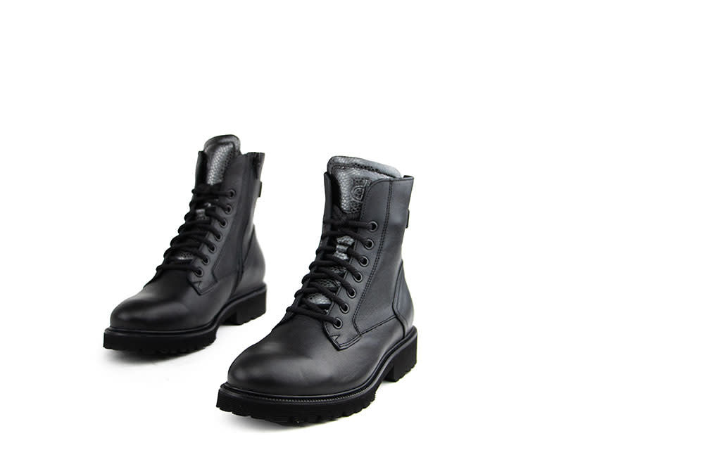 Durea Veterboot Zwart Leer H