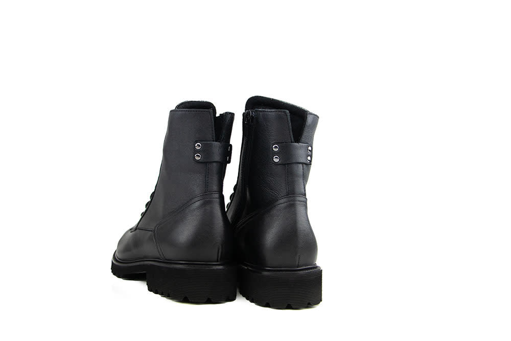 Durea Veterboot Zwart Leer H