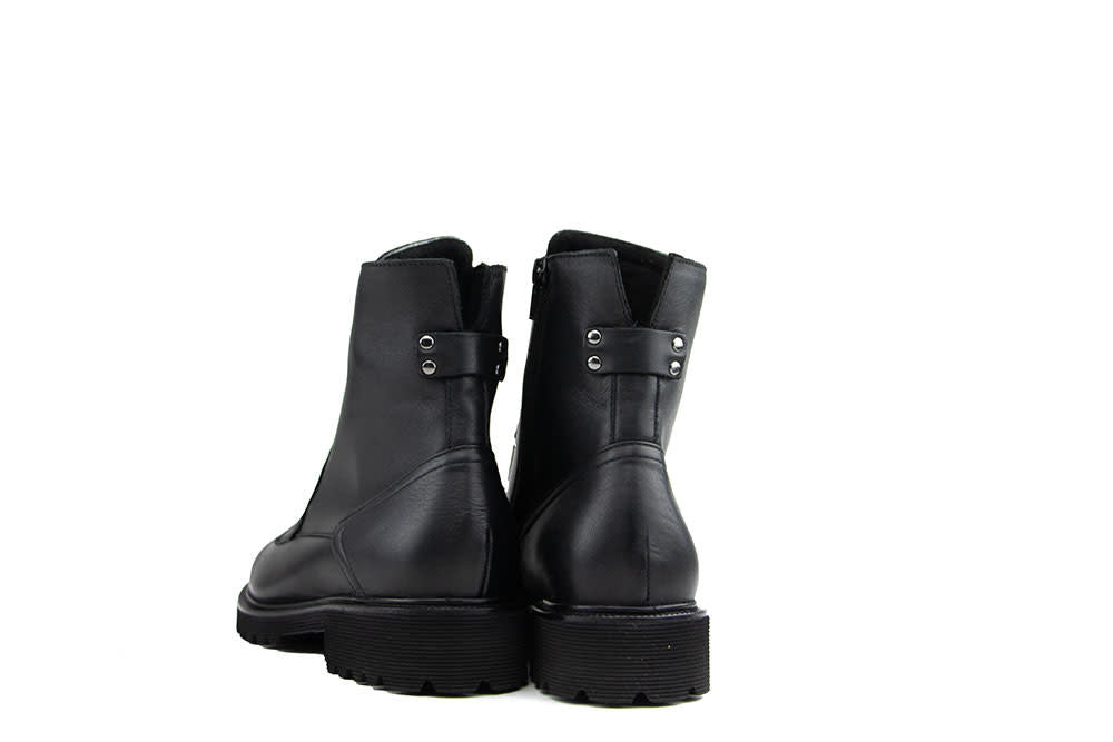 Durea Veterboot Zwart Leer K