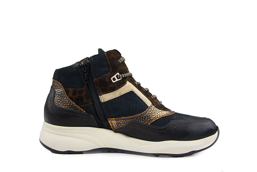Durea Hoge Sneaker Zwart D.Blauw K