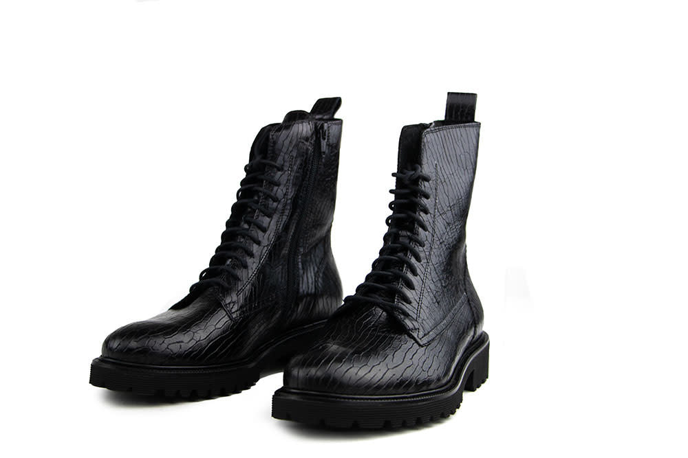 Durea Veterboot Zwart Print H