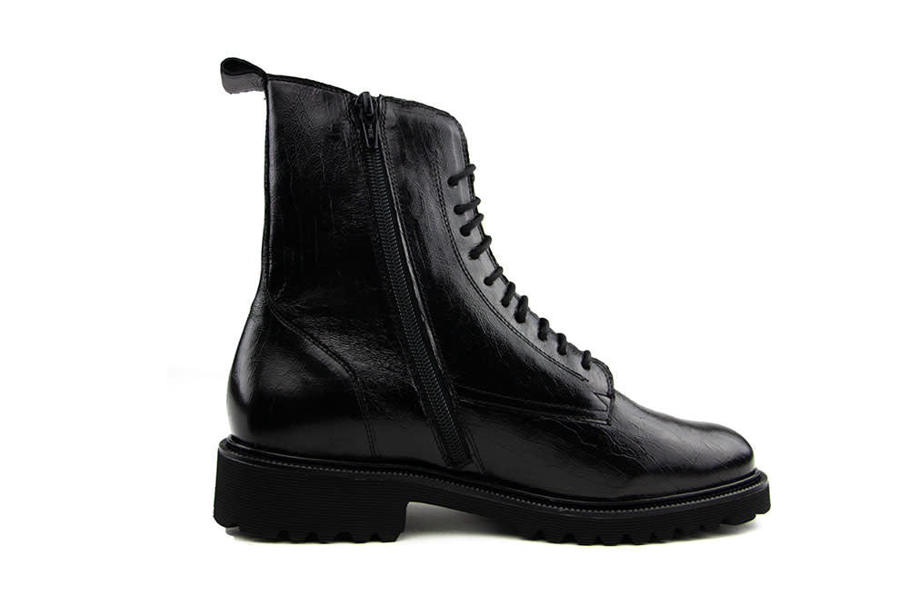 Durea Veterboot Zwart Print
