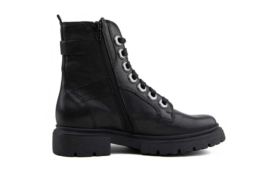 Durea Veterboot Zwart Leer H