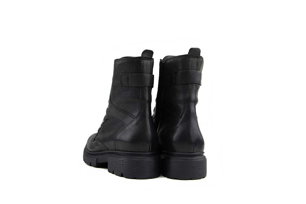 Durea Veterboot Zwart Leer H