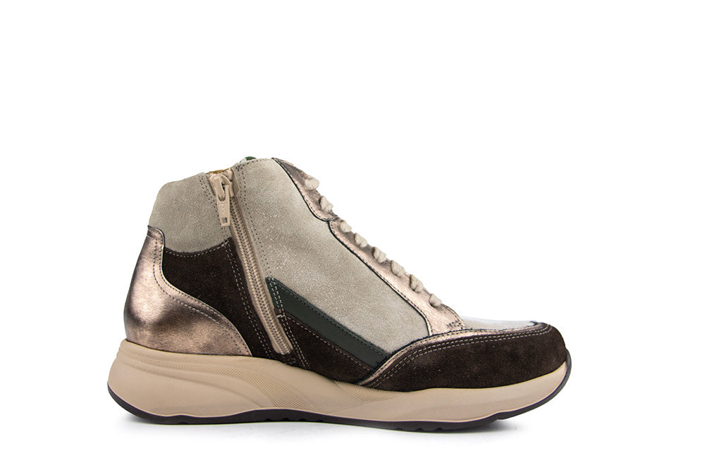 Durea Hoge Sneaker Caffe Goud Walnoot