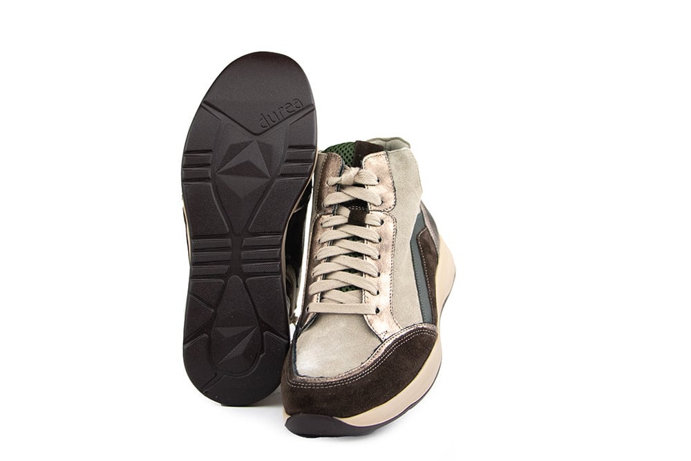 Durea Hoge Sneaker Caffe Goud Walnoot