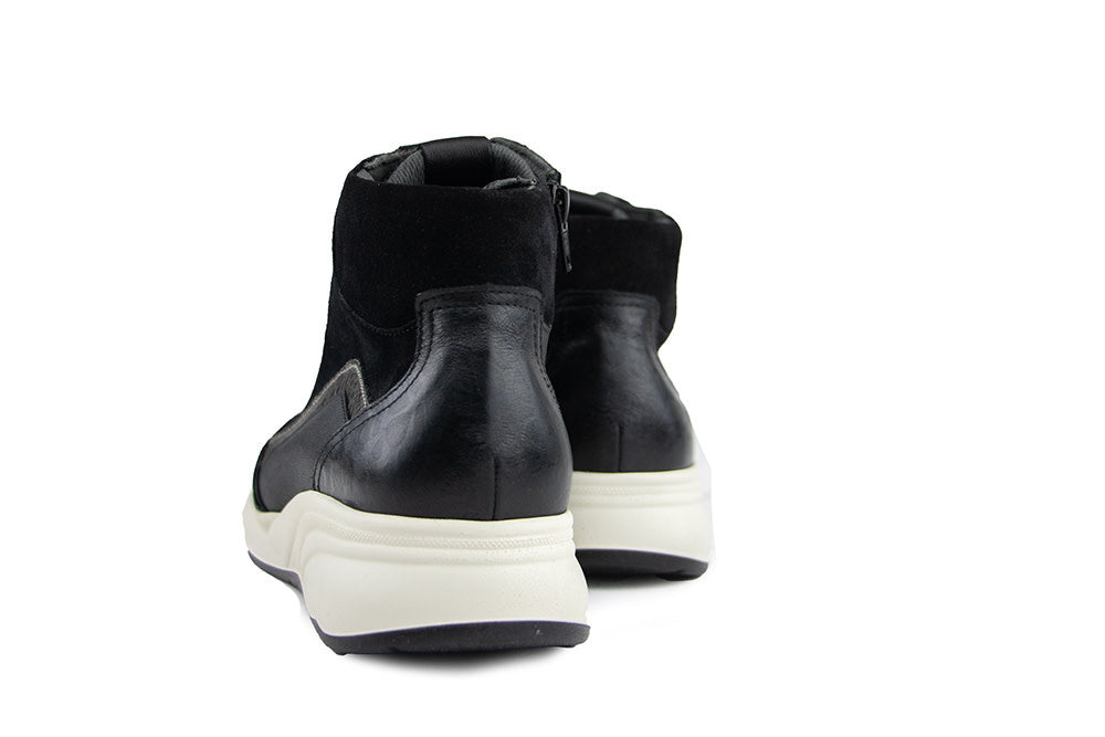 Durea Hoge Sneaker Zwart Mokka