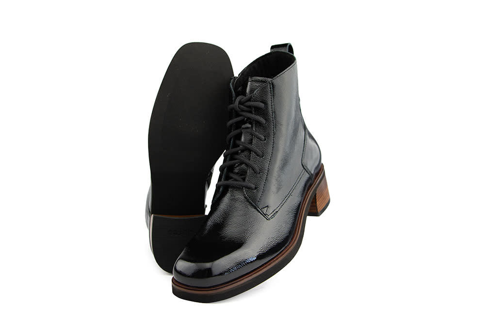 Durea Veterboot Zwart Lak