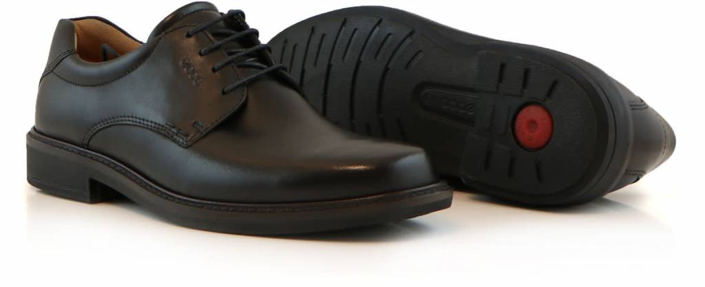 Veterschoen Zwart Leer