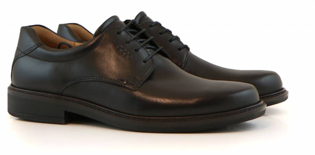 Veterschoen Zwart Leer