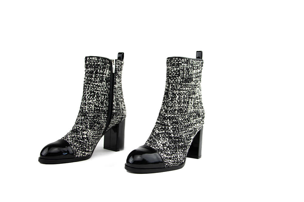 Eva Luna Enkellaars Ivana Nero Tweed Vernice
