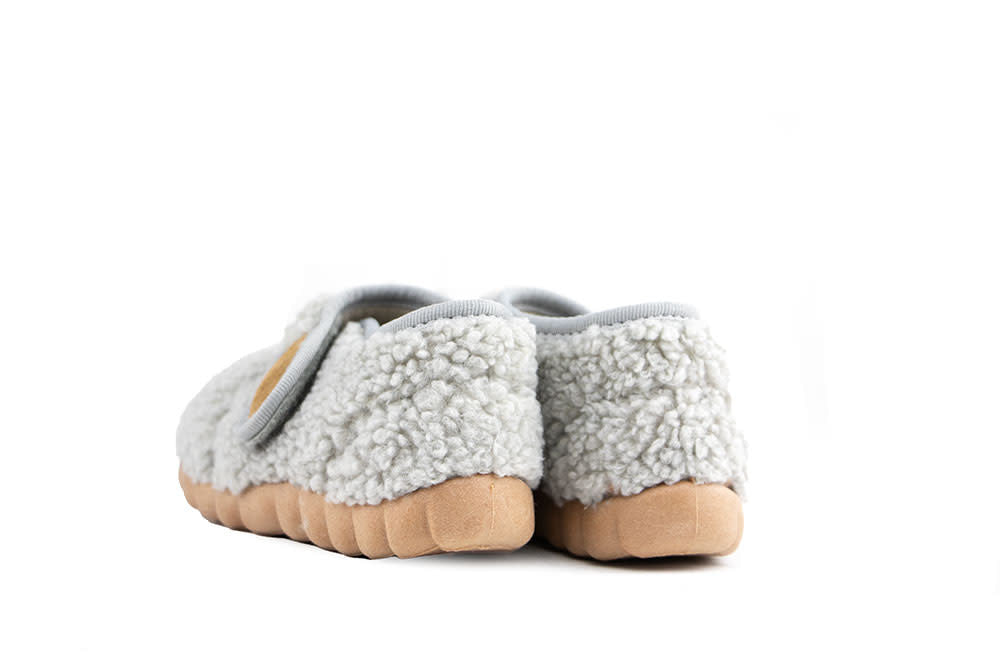 Fischer Pantoffel Grau Teddy