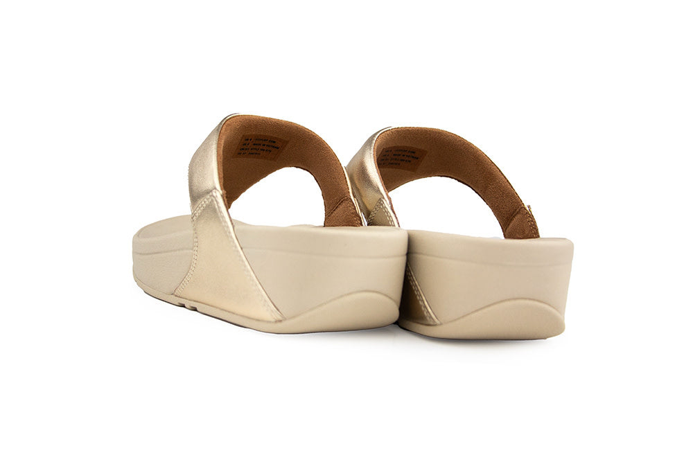 FitFlop Lulu Leather Toepost Platino