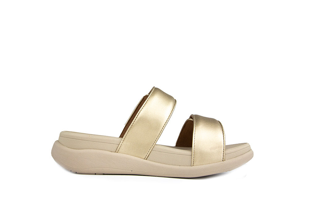 FitFlop F-Mode Go Adjustable Flatform Platino