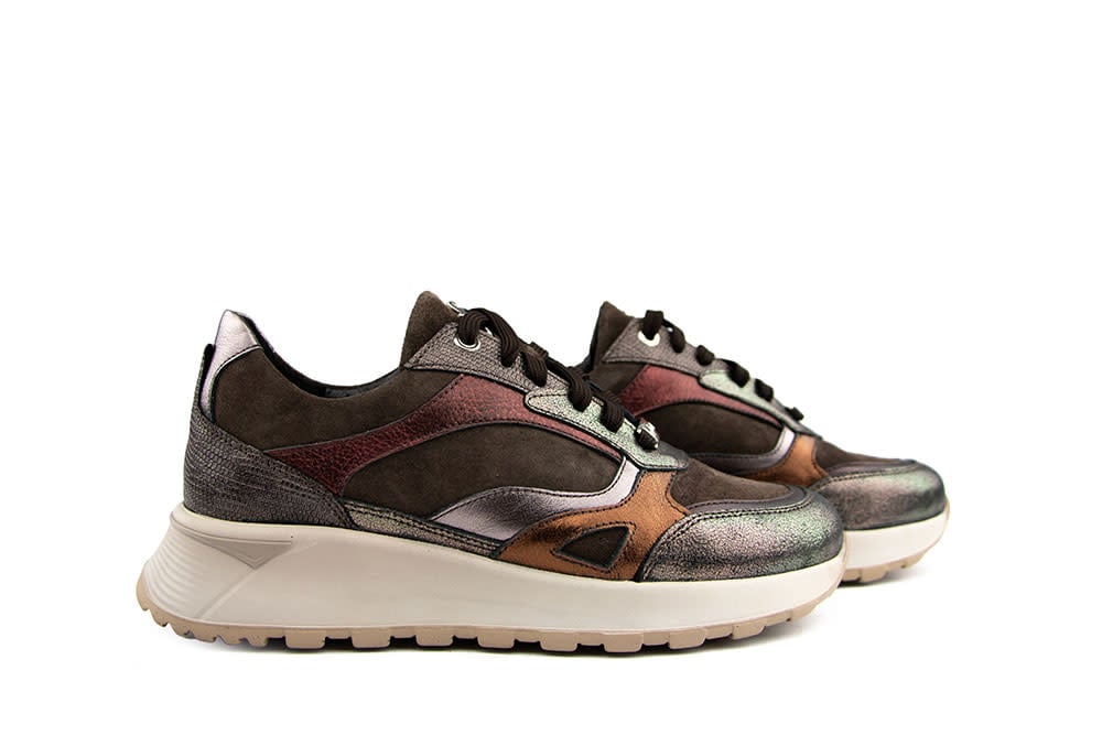 Footnotes Sneaker Silke Dark Brown Combi