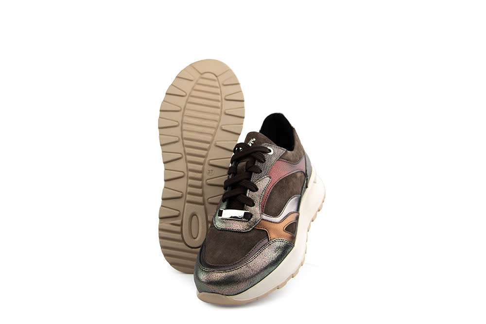 Footnotes Sneaker Silke Dark Brown Combi