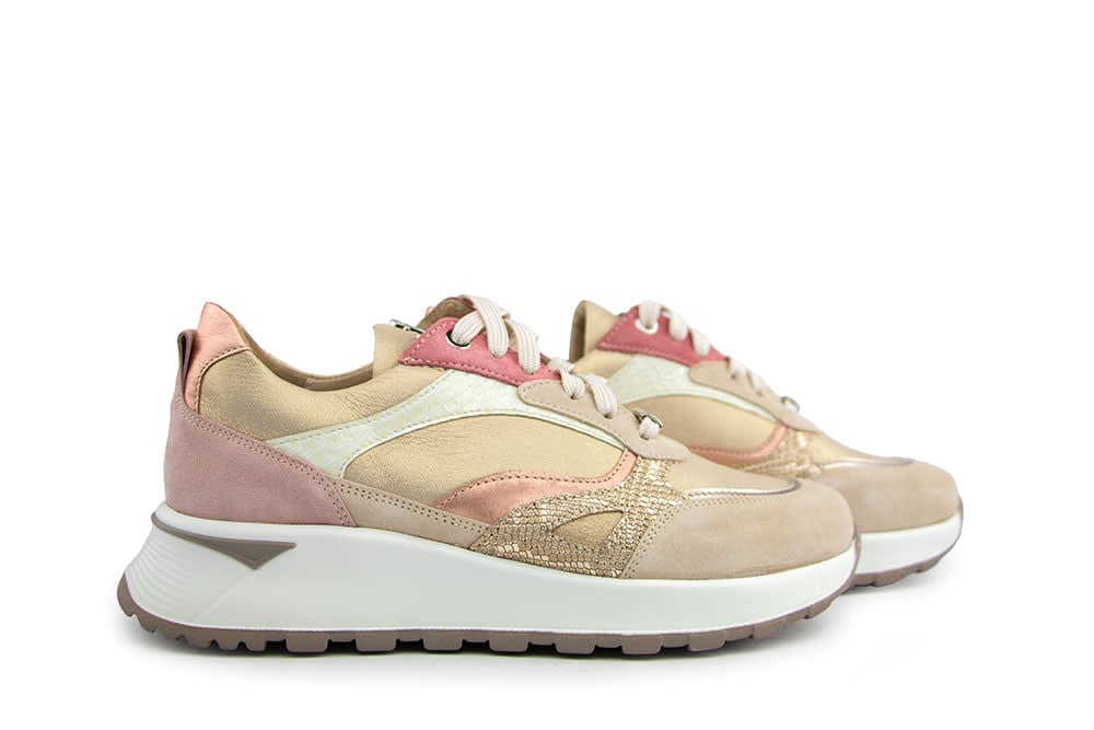 Footnotes Sneaker Silke Suède Metallic Beige H