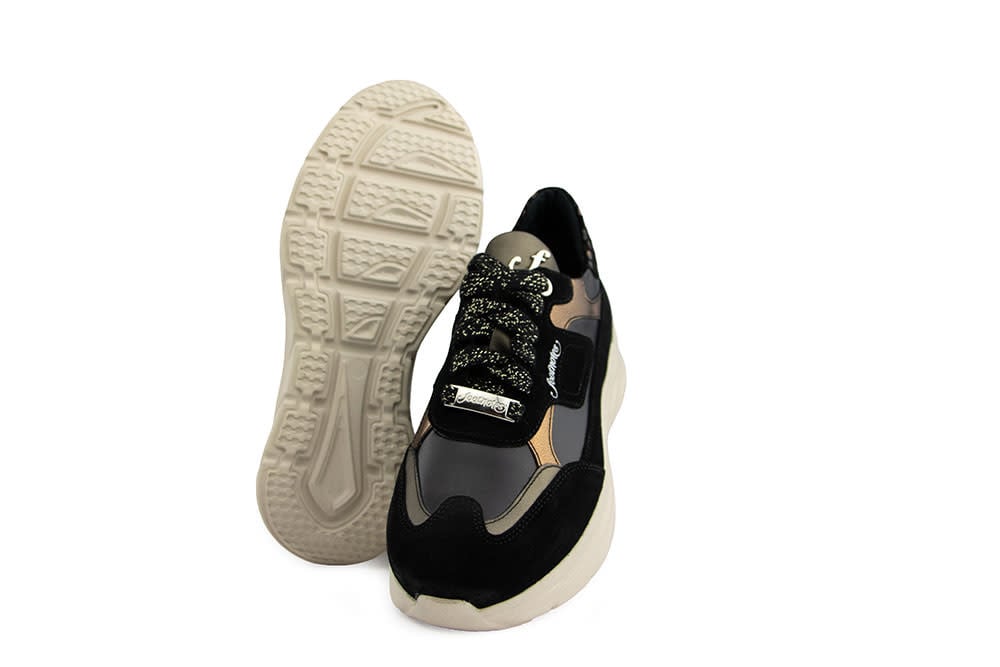Footnotes Sneaker Pem Black Gold