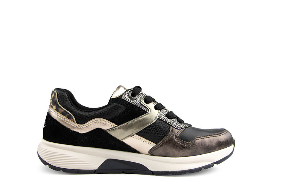 Gabor Rolling Soft Sneaker Black Taupe