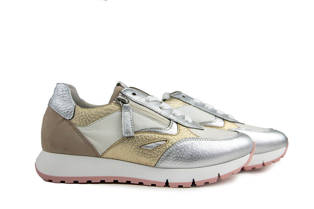 Gabor Sneaker Latte Silber Rose Metal