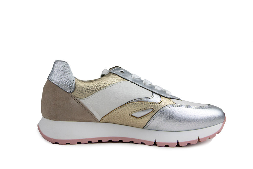 Gabor Sneaker Latte Silber Rose Metal