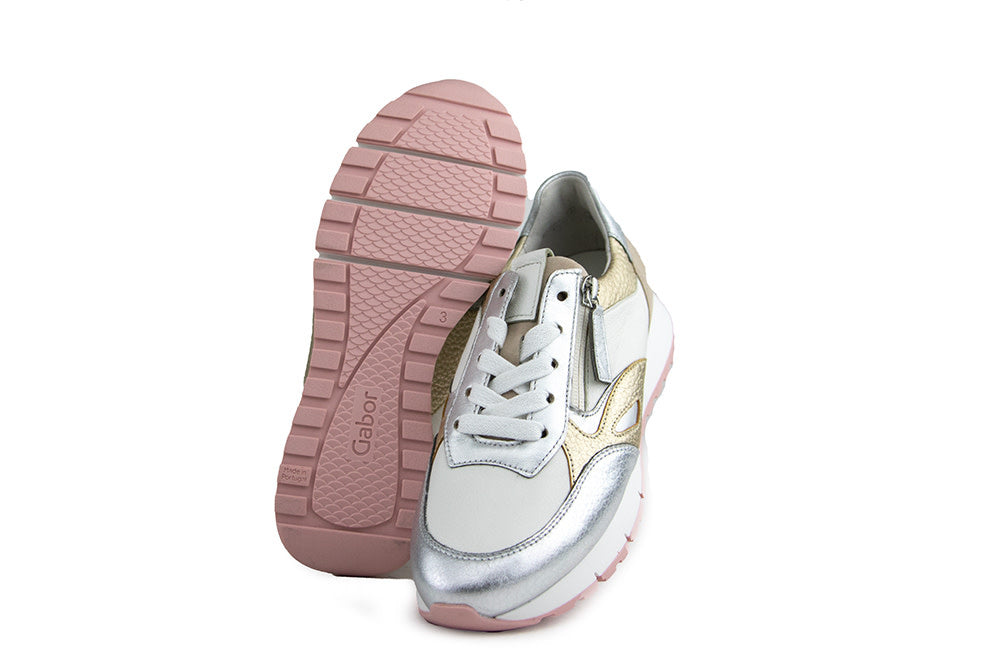 Gabor Sneaker Latte Silber Rose Metal