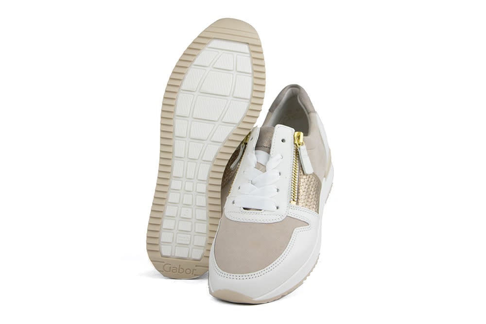 Gabor Sneaker Latte Oak Kombi Nappa Treccia
