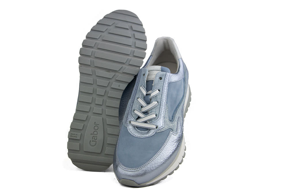 Gabor Sneaker Azur Blue Bianco Metal