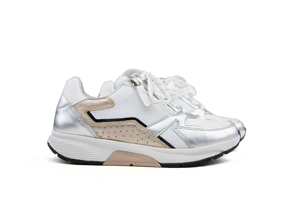 Gabor Rolling Soft Sneaker Weiss Silber Puder