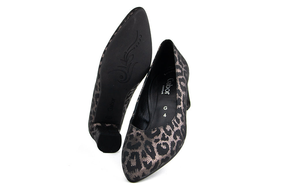 Gabor Pump Rame Schwarz Leo