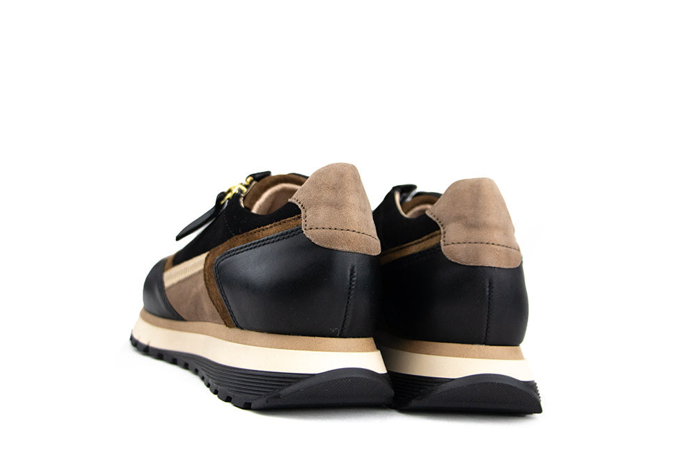 Gabor Sneaker Schwarz Whisky Gold