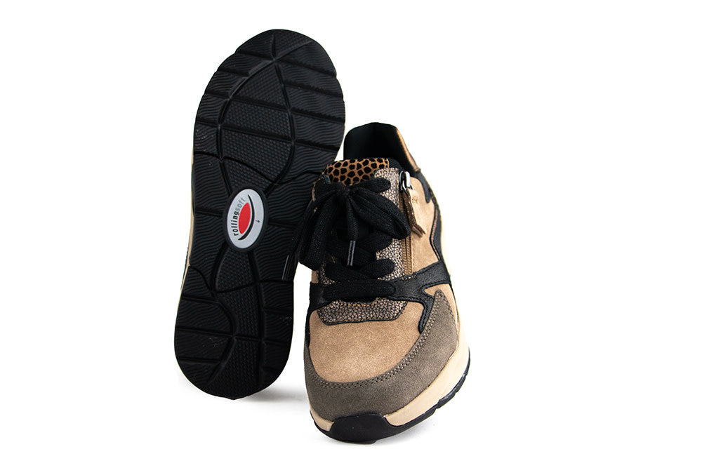 Gabor Rolling Soft Sneaker Nut Black Bronce
