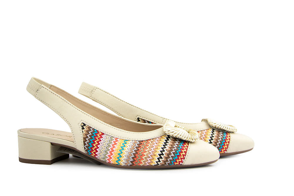 Gabor Slingback Multicolor Panna