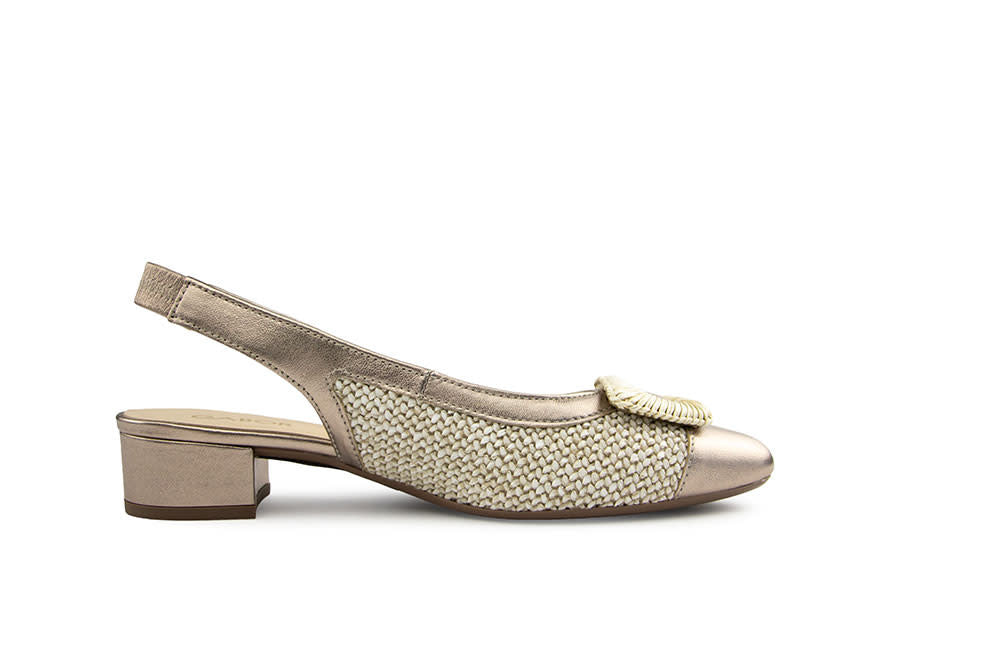 Gabor Slingback Metallic Oak Puder