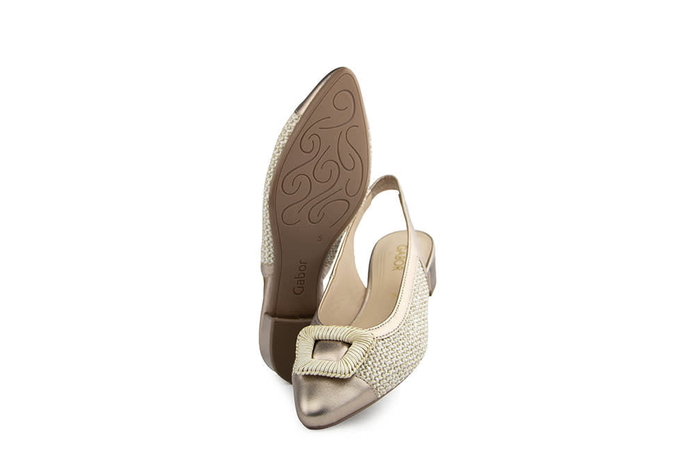 Gabor Slingback Metallic Oak Puder
