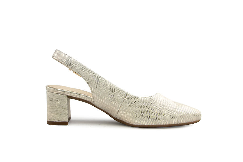 Gabor Slingback Platino Leo Metallic
