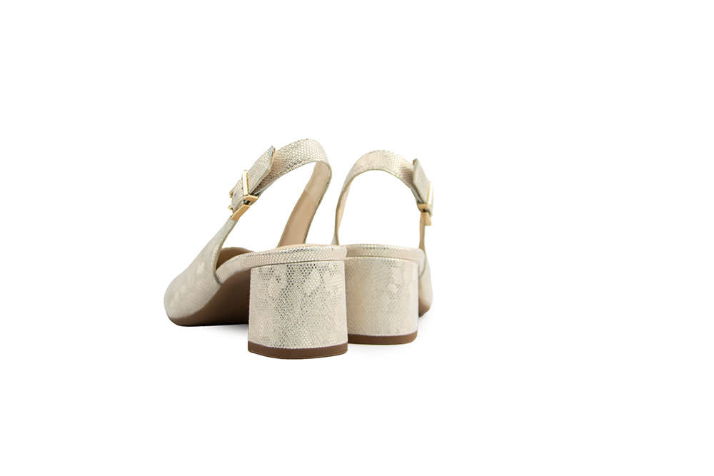 Gabor Slingback Platino Leo Metallic