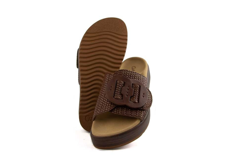 Gabor Slipper Cognac Camel Treccia