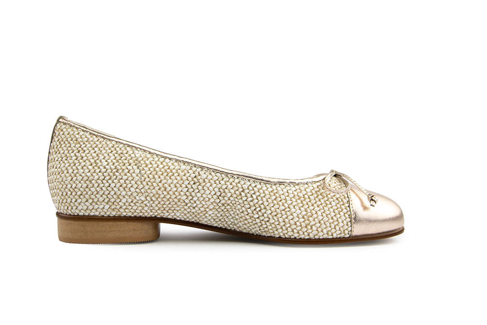 Gabor Ballerina Oak Puder Raffia Metallic