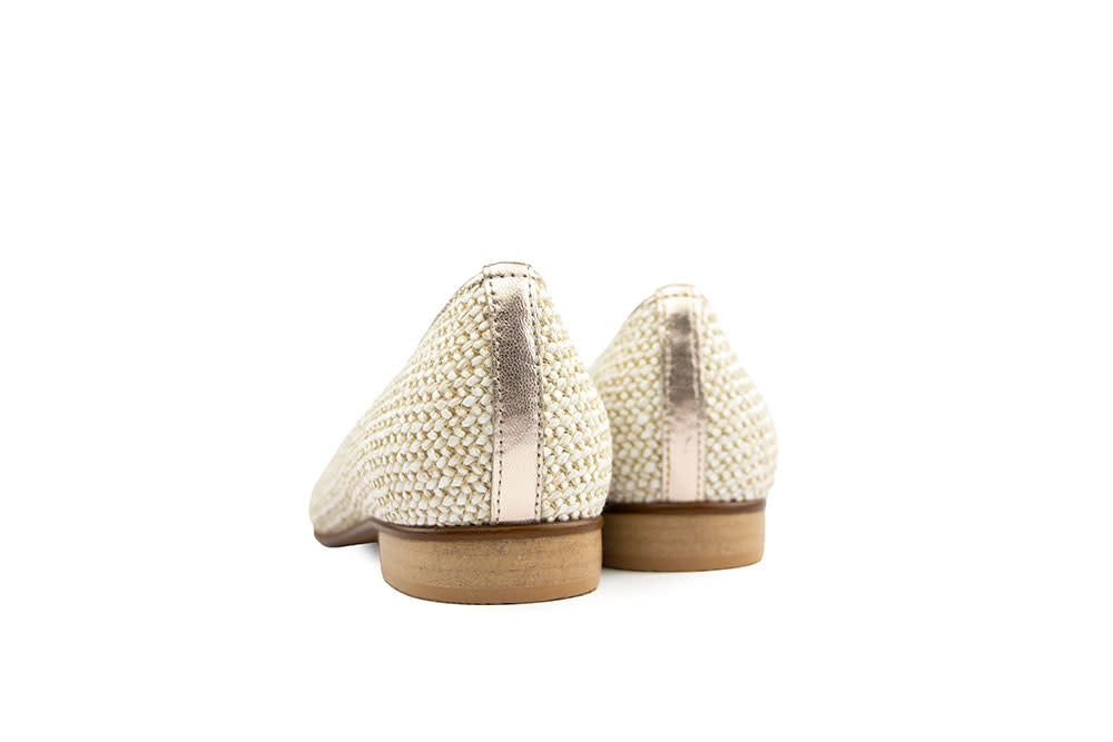 Gabor Ballerina Oak Puder Raffia Metallic