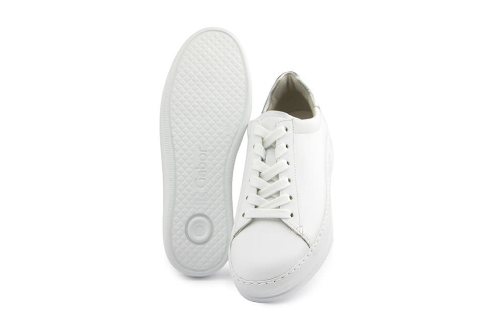 Gabor Sneaker Weiss Silber Nappa